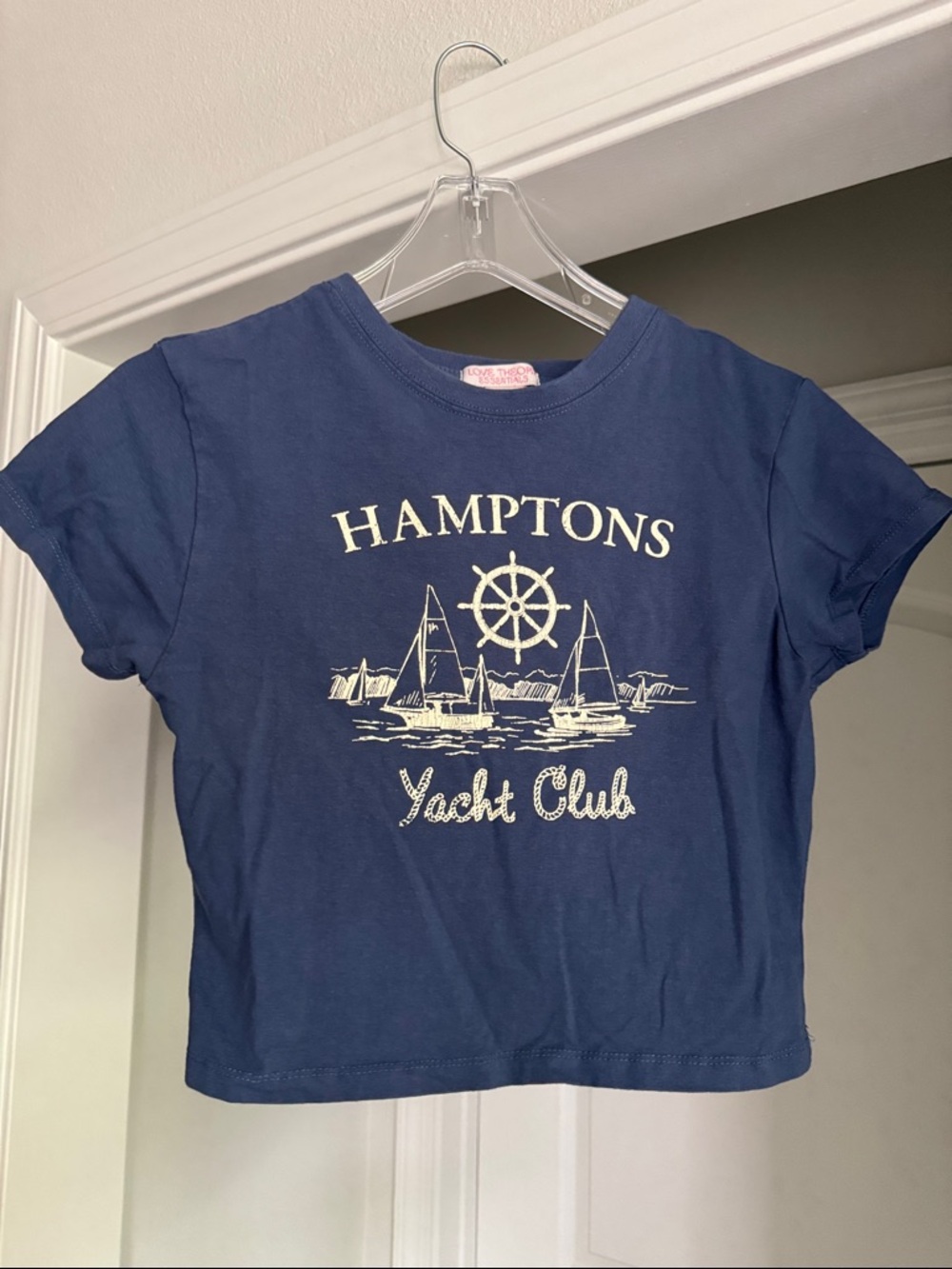 Summer Hamptons Yacht Club Blue Fun Graphic Tee